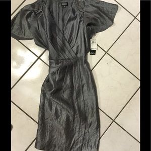 COPY - Adrianna Papell Gunmetal Dark Silver Dress